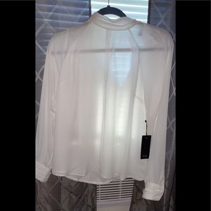 Contemporary Long Sleeve cream color blouse